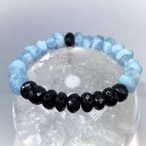 Hand Made Aquamarine Spinel Gemstone Bracelet